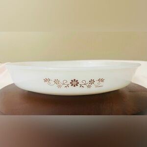 Vintage 1960’s Dynaware Pyr-O-Rey “Brown Daisy” Oval Casserole Baking Dish